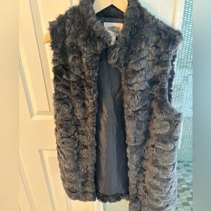 Fur gray vest/coat